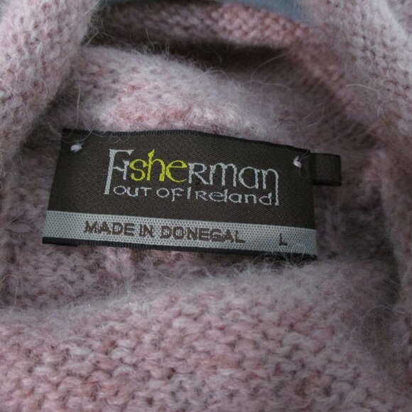 Fisherman Out Of Ireland Sweater Fisherman Cabled Alpaca Sz Large Hand Knit $200 - Picture 7 of 8
